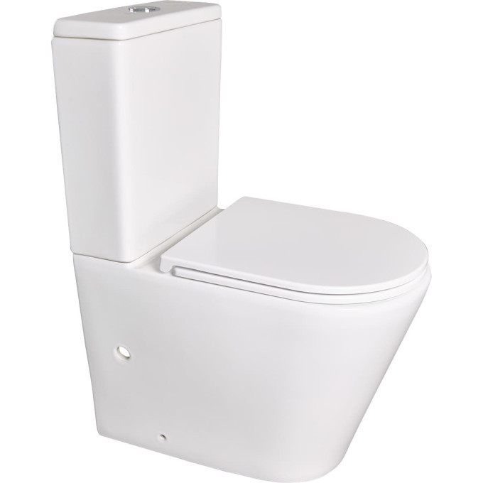Напольный унитаз-компакт безободковый TERMINUS АВРОРА 625х390 белый 11F62x39W